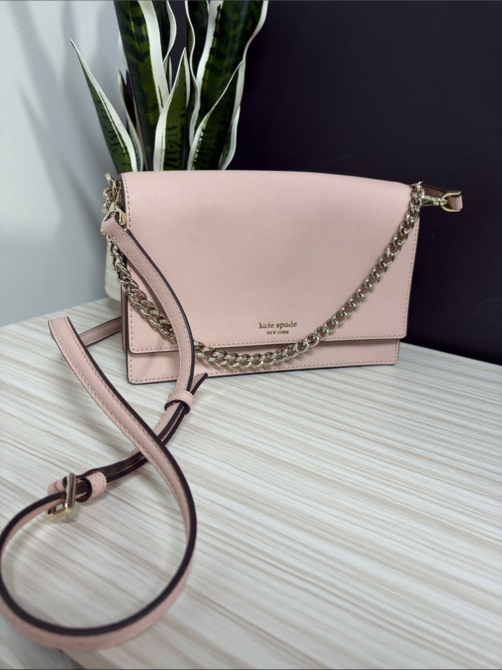 Kate Spade Blush Pink Chain-Accent Crossbody Bag!! NWOT!!!💗